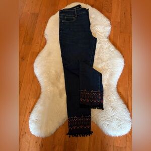 St. John's Bay Dark Blue Embroidered Jeans